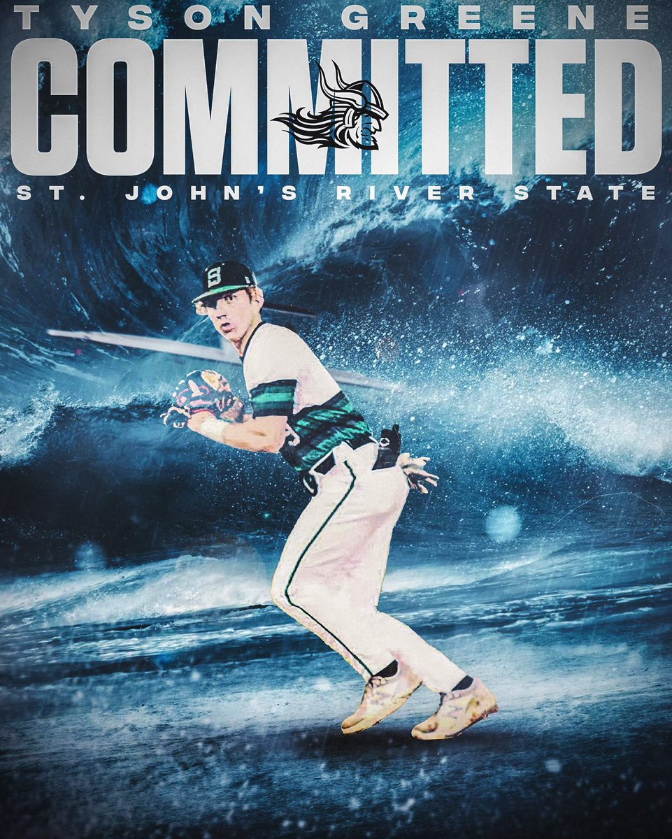 TysonGreene7's tweet photo. I am excited to announce that I have committed to Saint John’s River to continue my academic and baseball career. I want to thank God, my parents, teammates, and coaches for everything they’ve done. Go Vikings! @shsdogsbaseball @SJR_BASEBALL @AtlanticBurn https://t.co/O31AWPY2yQ