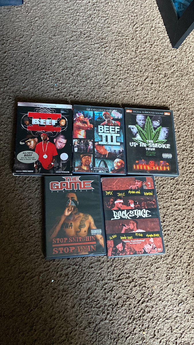 Furious_Stylez6's tweet image. Dug through my totes and found a few of my hip hop dvds 📀 #hiphop