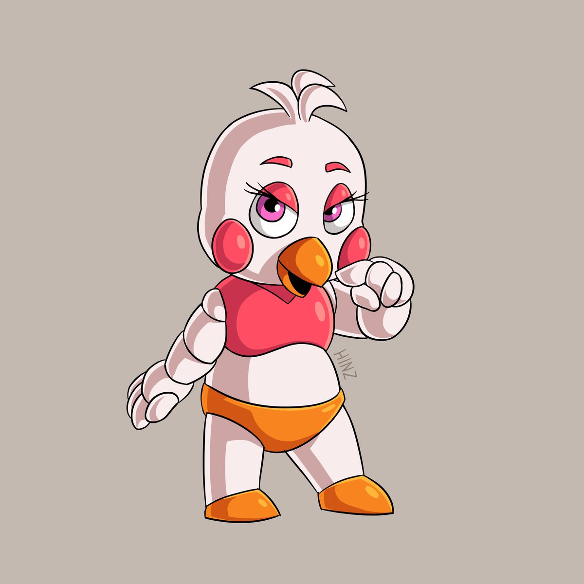HinzenP's tweet photo. Lil Funtime Chica 🧡💕

#fnafart #fnaf #securitybreach #fnaftober #chica https://t.co/wBT9wTFpJJ