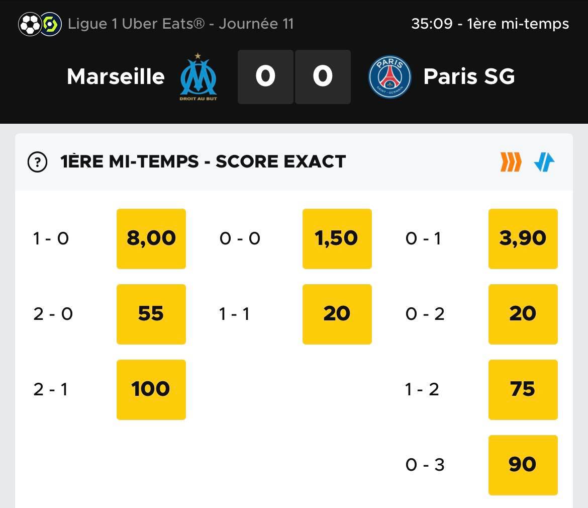 Betclic's tweet photo. 🔥 Quel sera le score de la 1ère mi-temps de cet #OMPSG ?
Grâce au #WeekendXXLive, tes cotes en LIVE sont boostées ⚡️ https://t.co/77xqjt1qI9
