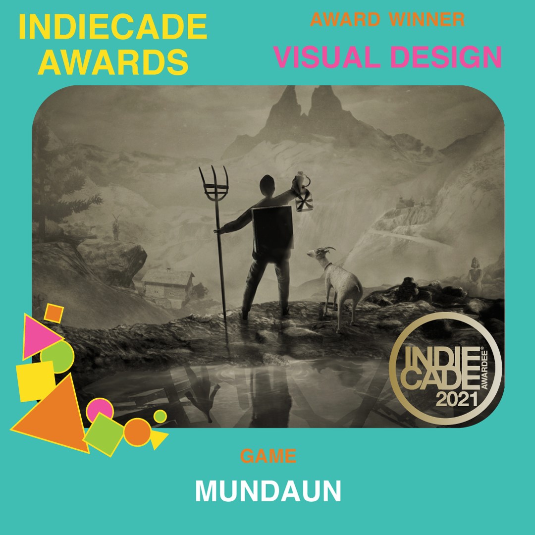 It is official  @MundaunGame  @IndieCade 
'2021 Visual Design Winner'

Congratulations @dasmirts @HiddenFields & @MWMinteractive.  Incredible achievement.
🐐⬇️👀❤️🖤