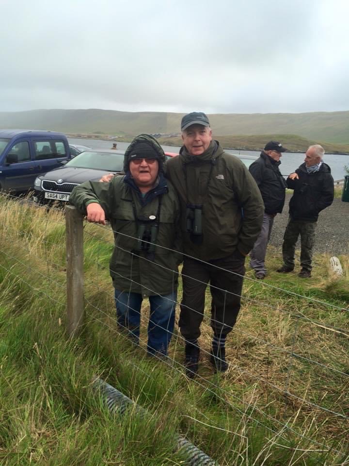 I lost my father on the 16th of October. He died 3 hours after we got back from the Scillies and told him all about our trip. He waited for our return. He gave me my love of birds and nature . He came to Shetland and scilly until he was 78! This is him, with my bro in law.