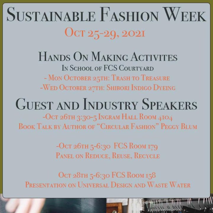 txstfm's tweet photo. Our events and sessions for Sustainable Fashion Week👗🌿♻️ https://t.co/5iIOxp2vTC