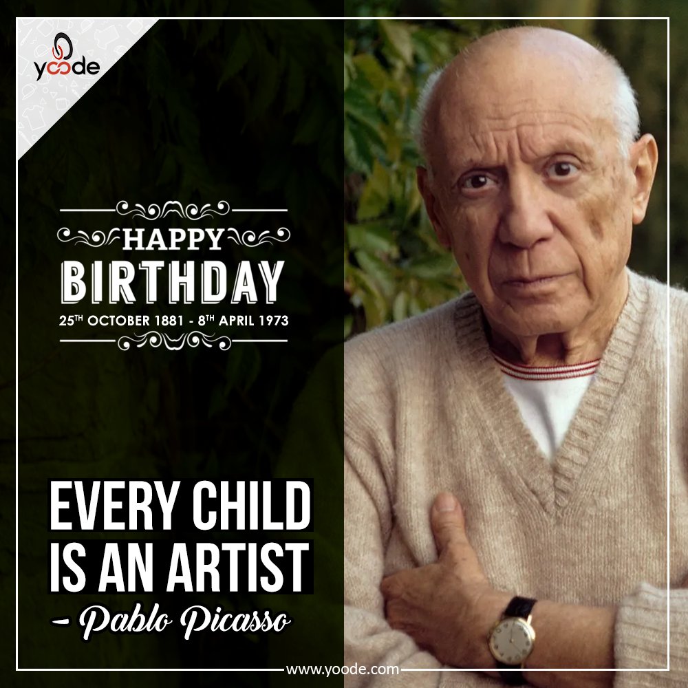 Picasso is indisputably the most famous artist of the 20th century. Happy Birthday, Pablo Picasso🥳

#HappyBirthdayPabloPicasso #artist #art #painting #contemporaryart #modernart #picasso #Pablo #pablopicasso #picassoart