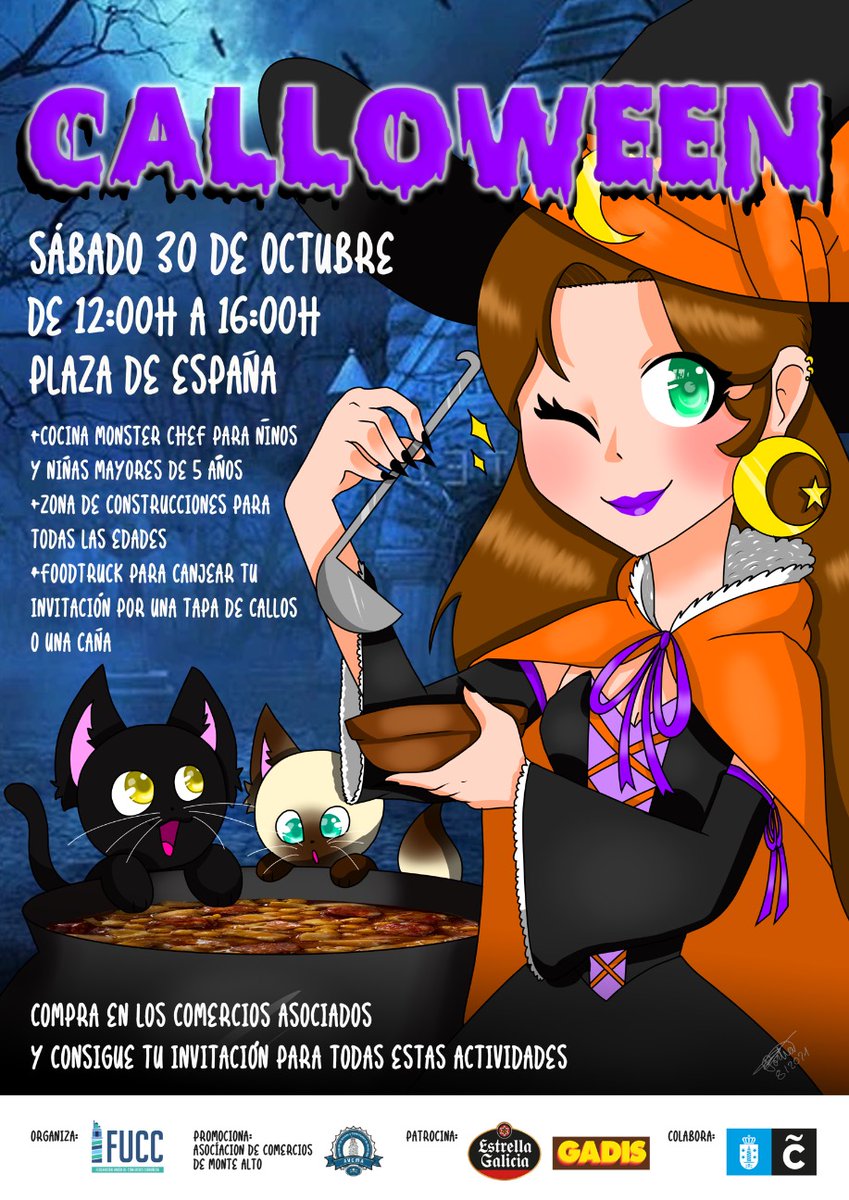 Vuelve el CALLOWEEN de Monte Alto edición 2021.El  30 de octubre en el Campo de la Leña  
CONSIGUE CON TUS COMPRAS EN LOS COMERCIOS ASOCIADOS LOS PASES Y TUS INVITACIONES para el evento.
 facebook.com/avcmontealto