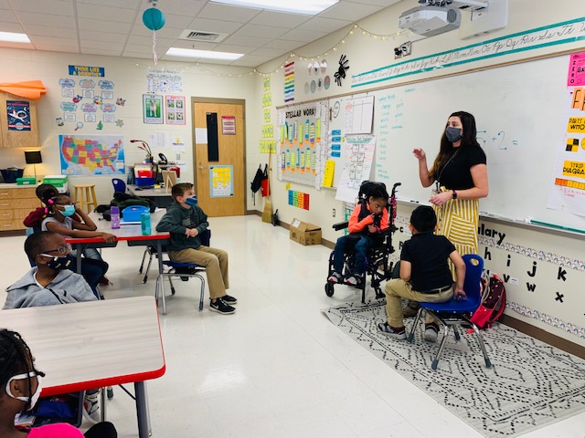 In honor of Disabilities Awareness Month, students and teachers from our CDSP classes visited many of our general education classrooms. Wonderful conversations have occurred during the visits. It has been a moving experience learning about one another.