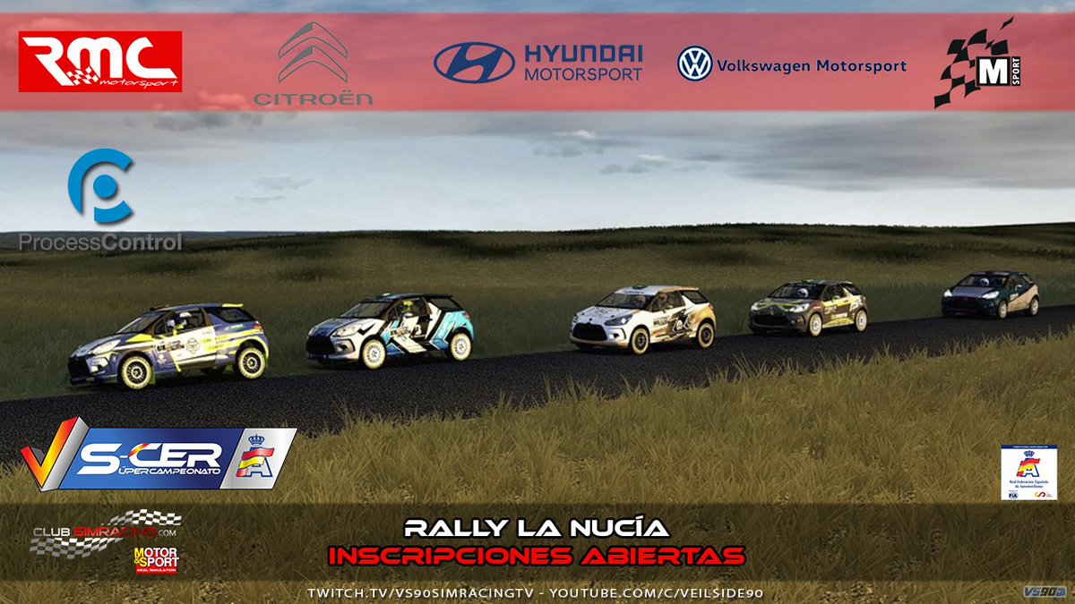 club_simracing's tweet photo. 📑INSCRIPCIONES ABIERTAS #EV8 #SCERvirtual2021
Últimos minutos de inscripciones abiertas al Rallye de la Nucía, #Evento8 del #SCERvirtual el cual se disputará el fin de semana del 30 y 31 de Octubre.
Hasta las 23:55h, ¡no te quedes sin tu plaza!
https://t.co/XW72QuRFeC https://t.co/TkgXo1tWsd