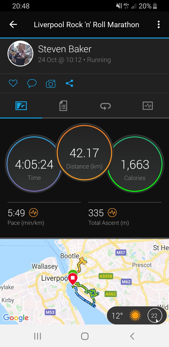 Bakerometer's tweet image. A tale of 2 halves, bang on my planned time at 13k but when cramp sets in early and your strategy changes to walking/jogging for 11 miles all you want to do is cross that finishing line.
Thank you @RnRLiverpool for a fabulous final event 👏 
@UKRunChat 
#RnRLiverpool