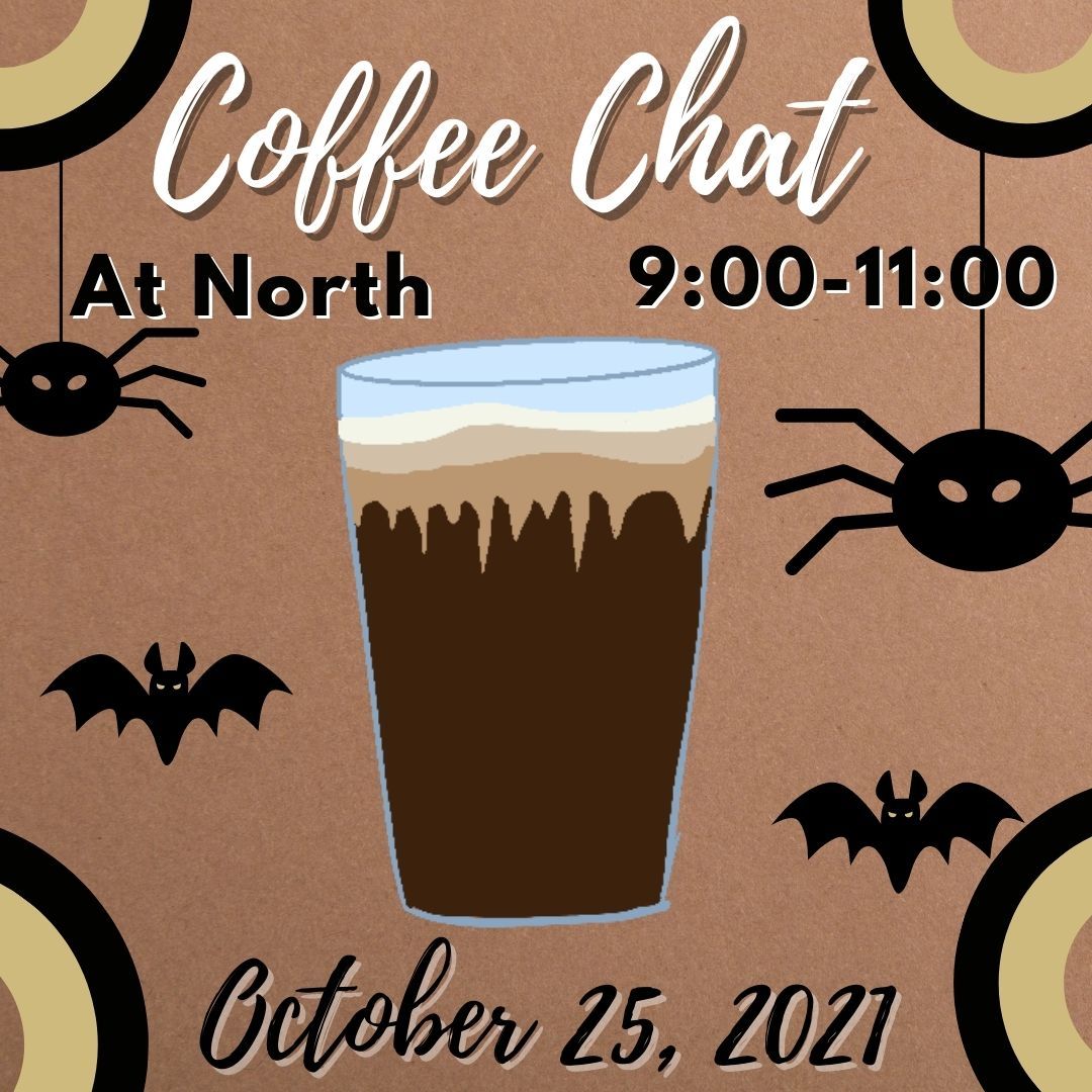CUDenCampusAct's tweet photo. Head up tomorrow is Coffee on Monday which means you can get a free Cup of coffee! Just come by North section B to get yours, we will be sharing some upcoming events we have planned for you! See you there on October 25, 2021, from 9:00-11:00. #COFFEEchart #CUDenver https://t.co/MrX5rQs90K