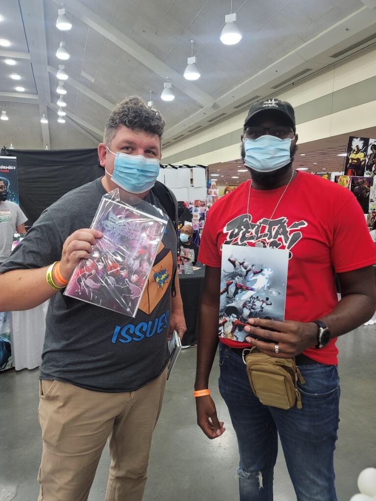 DeltaDogsComics's tweet photo. A few more @baltimorecomiccon photos! Make sure ya’ll tag us in your photos so we can share them. Really appreciate all the love and support y’all have shown this weekend 🙏🏾
#deltadogs #baltimorecomiccon #comiccon2021 https://t.co/8fGqcbLGHh