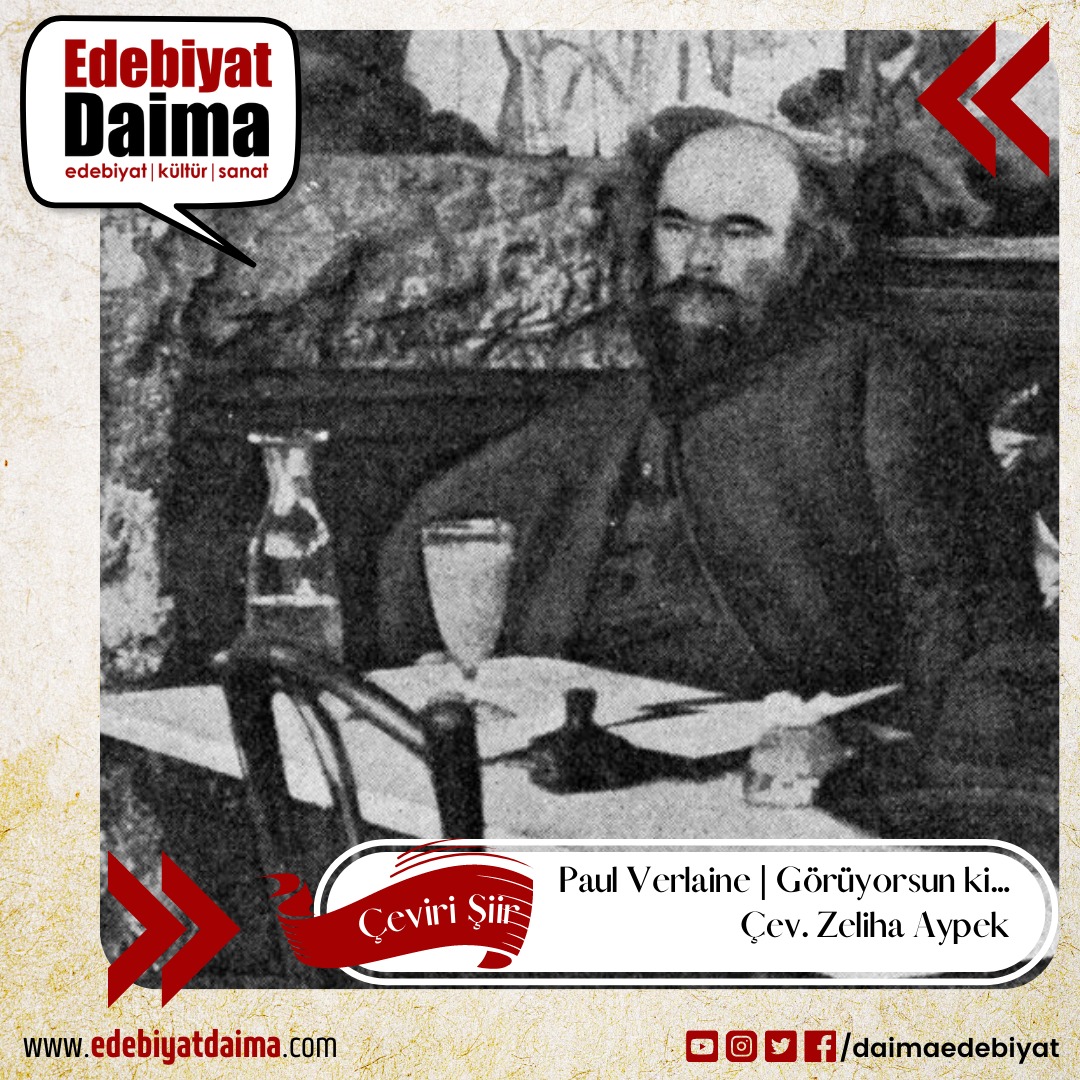 Zeliha Aypek, Edebiyat Daima için Paul Verlaine’ın bir şiirini Türkçeye çevirdi.Edebiyat Daima, nitelikli çevirilerle okurlarının karşısında.

edebiyatdaima.com/2021/10/paul-v…

<a href="/zelihaaypek/">Zeliha Aypek</a>