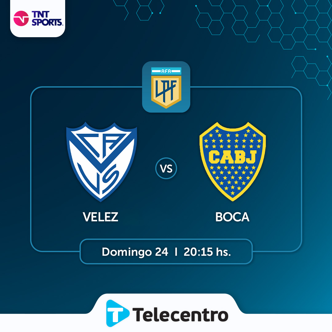 TelecentroAr's tweet photo. 📲 Activá el Pack Fútbol ahora y viví todos los partidos con Telecentro 🙌

⚽ Vélez Sarsfield vs Boca Juniors
⏰ 20:15
📺 TNT Sports (canales 112 / 1018 HD) https://t.co/sCpImiCLuQ