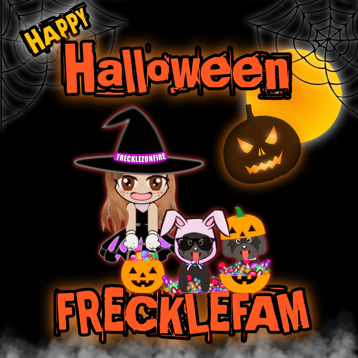 Frecklezonfire's tweet photo. YES! HAPPY ALMOST HALLOWEEN FRIENDS! OUR EXCLUSIVE FRECKLEFAM MERCH IS OUT NOW! 🔥🎈🔥🔥😍😍 https://t.co/QCEsBjpdRZ https://t.co/SwOtI2LGtZ