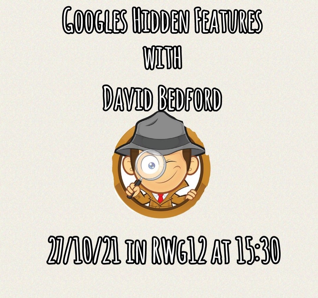 CCSU NurSoc (@ccsunursoc) on Twitter photo Just a reminder that this week is our academic social for the month, David Bedford will be showing us the hidden features of Google at the Medway campus on 27/10/21 in RWg12 at 3:30pm! <a href="/DHLDavidB/">David Bedford</a> we are excited to see you.
#wearestudentnurses #nursoc #google Just a reminder that this week is our academic social for the month, David Bedford will be showing us the hidden features of Google at the Medway campus on 27/10/21 in RWg12 at 3:30pm! <a href="/DHLDavidB/">David Bedford</a> we are excited to see you.
#wearestudentnurses #nursoc #google