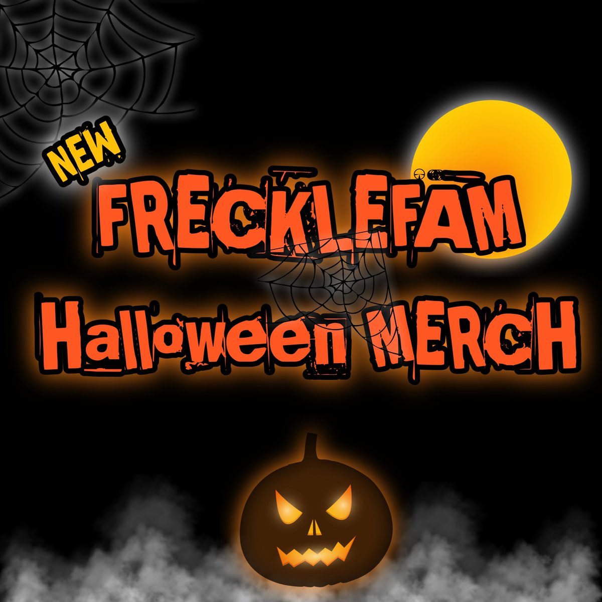 Frecklezonfire's tweet photo. YES! HAPPY ALMOST HALLOWEEN FRIENDS! OUR EXCLUSIVE FRECKLEFAM MERCH IS OUT NOW! 🔥🎈🔥🔥😍😍 https://t.co/QCEsBjpdRZ https://t.co/SwOtI2LGtZ