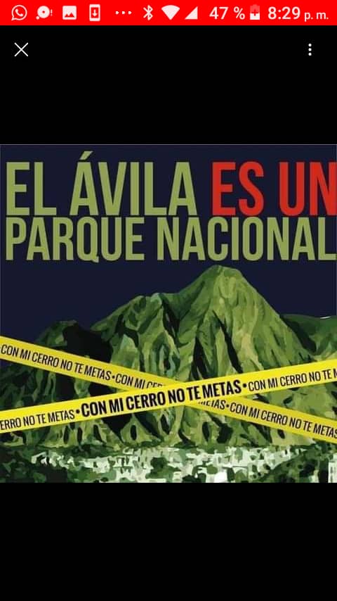 Esther28007's tweet photo. Alerta!!!#Ecocidio El régimen pretenden causar daño masivo, destrucción ambiental al Parque Nacional El Avila.. Será de tal magnitud que pondrá en peligro la supervivencia de los habitantes de dicho territorio y todo el ecosistema ..#Conmicerronotemetas https://t.co/uL0iWV7ng9