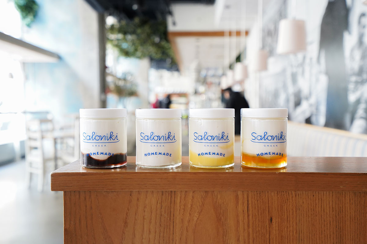 Authentic homemade Greek Yogurt. Creamy, rich, simply delicious!
Try them all! Plain, Honey, Sweet &amp; Tangy Lemon Curd, or delicious Sour Cherry!

#SalonikiGreek #FreshGreekFood #GreekYogurt #Plain #Honey #SweetTangyLemonCurd #SourCherry