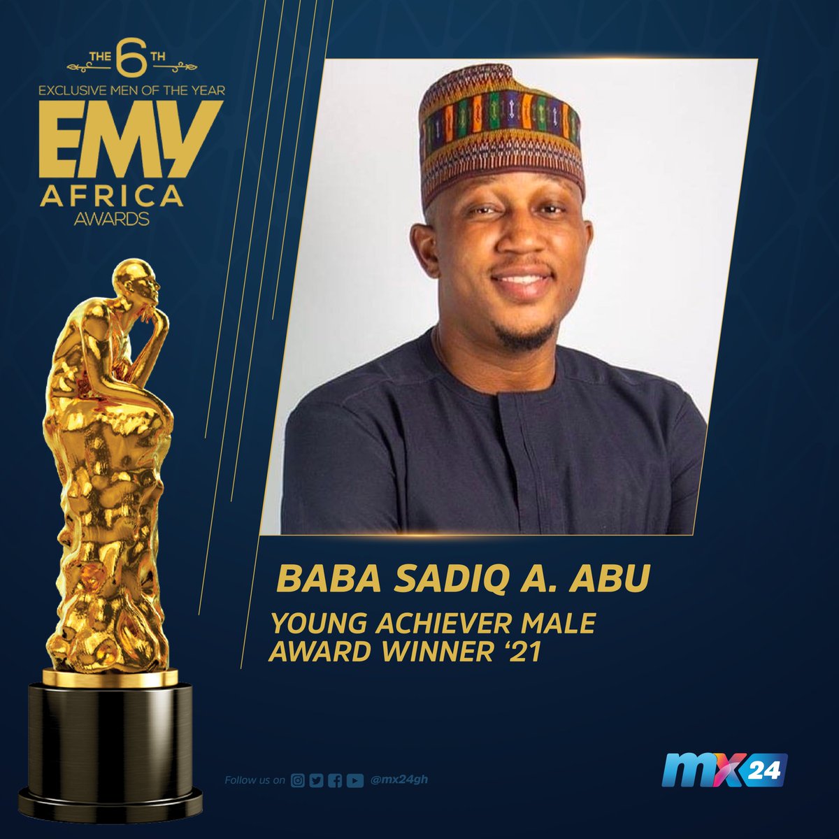 mx24gh's tweet photo. Congratulations once again to @stonebwoyb @adjeteygh @benkoku @sadiqabdulaiabu on reaching for greatness and being awarded at the 6th EMY Africa Awards 2021.

@emyafrica
(1/2) 

#mx24gh #funfearlessfactual #mx24events #awards #emyafrica21 https://t.co/ikJOra8Ovg