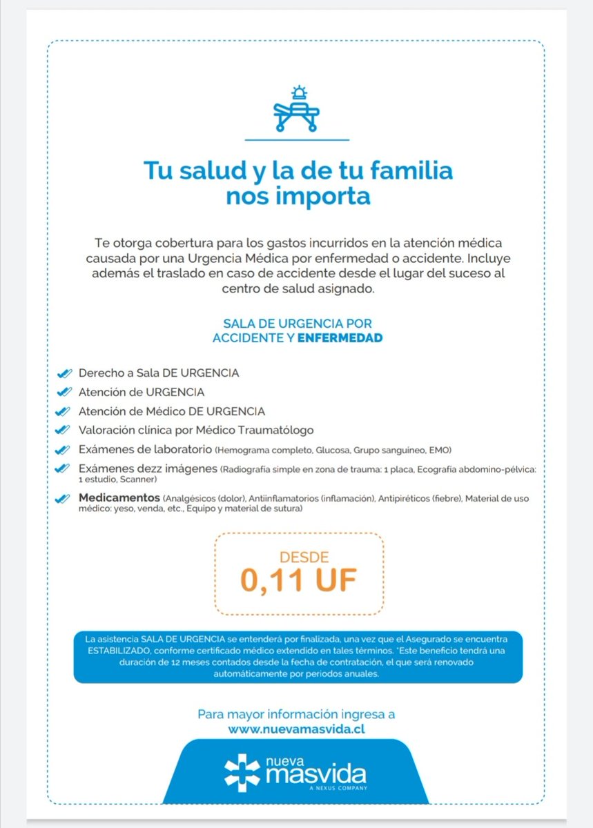 eli_zarate's tweet photo. Tu urgencia médica deducible 0 en cualquier clínica de Chile. Tu salud primero https://t.co/00P7NXTIzV