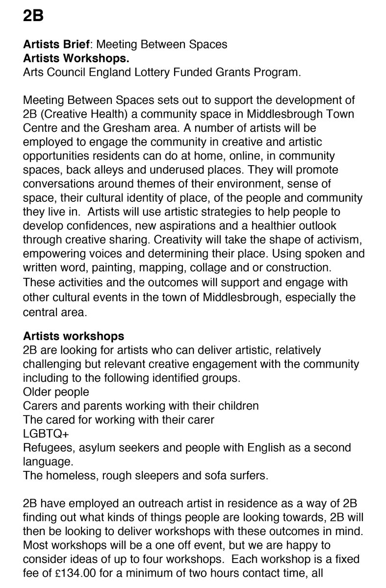 2Bartcentre's tweet photo. 2B thank you lottery player, lover of the arts. Reaching out for the community 
@ace_national Lottery Funded project grants.
Meeting Between Spaces 2 #artist #opportunities  #support #community #engagement see below.
@Transitions_17 @TeesTweets
contact @2bcreativehealth@gmail.com https://t.co/tJ1fQtYHMP