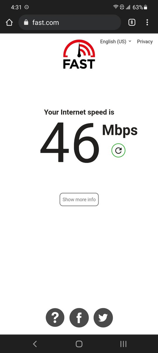 persuadedship16's tweet photo. @GetSpectrum @Ask_Spectrum when I pay for 200mb internet and im standing next to my router I expect 200mb. https://t.co/N1jHoc0hZJ