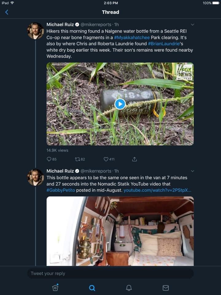 HoSal18's tweet photo. @BrianEntin You can’t tell me this is just another wild “coincidence” in this case. At what point do the cops stop thinking “wow just a coincidence” and start thinking how odd all these coincidences actually are? #itsRelated #BrianLaundrie #NorthPortPD https://t.co/LwkYCBdGOr