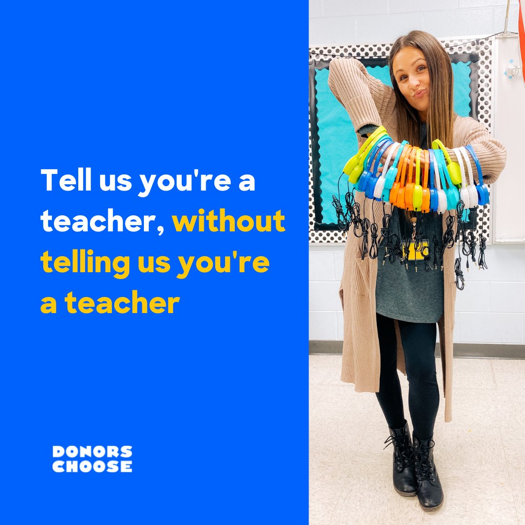 DonorsChoose's tweet photo. We'll go first 🙋 https://t.co/u8e8cdPTlY