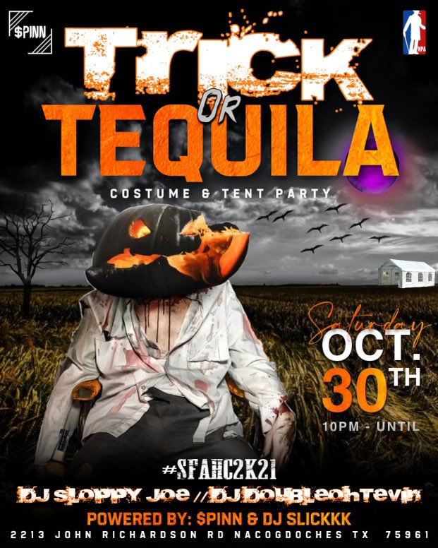kenn_PHE's tweet photo. Yeah we’re only 9 minutes away from the campus #TrickOrTequila 🎃😎 https://t.co/lU1f5sBw6T