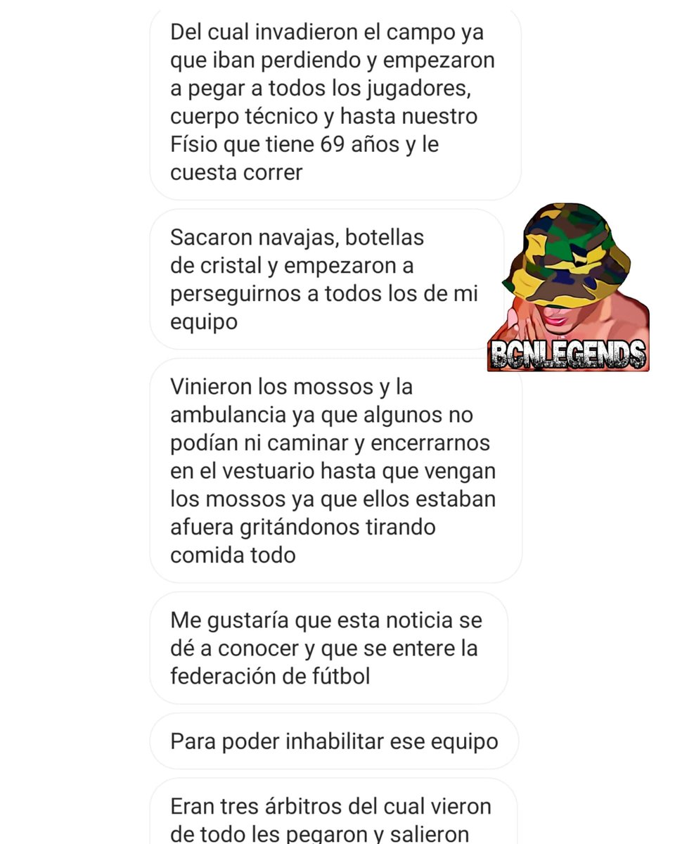 bcnlegends's tweet photo. Denuncian que un equipo de fútbol agredió físicamente al contrario al estar perdiendo. #bcnlegends #urbangraffitisbcn #blegends #tgnlegends https://t.co/tsyaAKPaVg