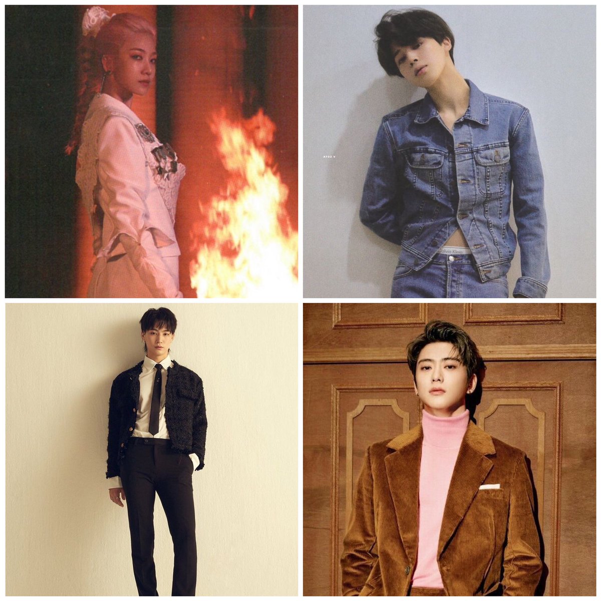 wthbngtan's tweet photo. I got the hottest biases ever #onda #jimin #jayb #jaehyn #EVERGLOW #BTS #GOT7 #NCT127 https://t.co/VoAoqU39Iz