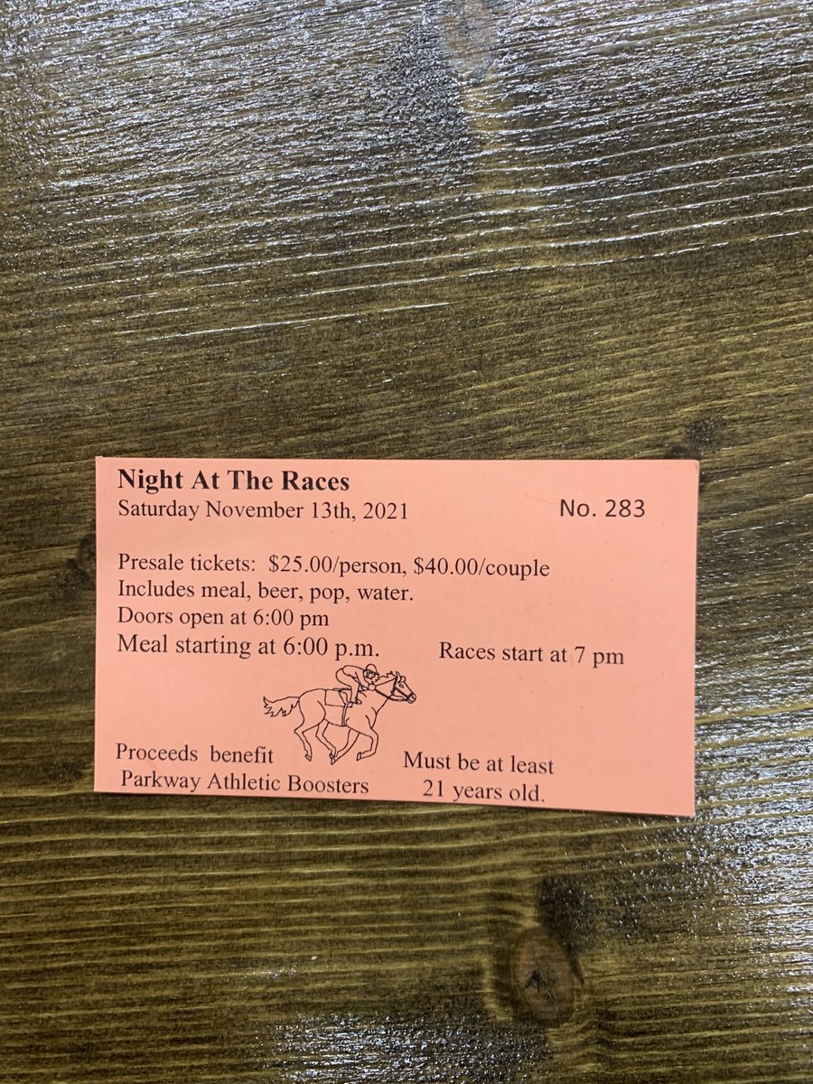 ClubParkway's tweet photo. 🏇🏇 Night at the Races 🏇🏇
▪️Saturday November 13th
     ➖Doors open at 6:00pm
     ➖Must be 21 to attend 
▪️$25/person or $40/couple 
▪️Click on the link below to purchase your tickets. 

https://t.co/6zGoPhY4IL https://t.co/rdLuegIT9x