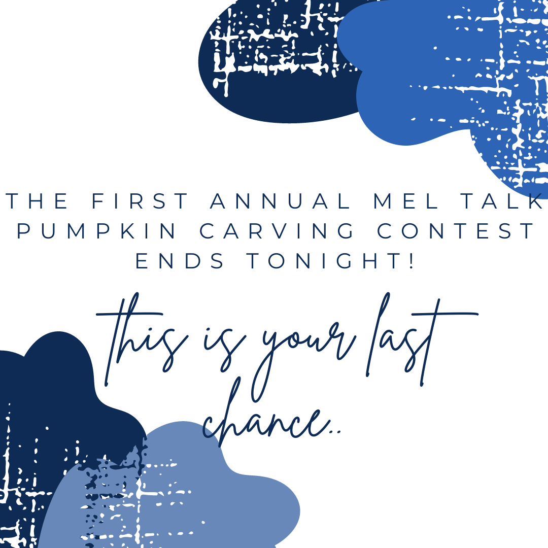 Mel_Talk_App's tweet photo. The first annual MEL Talk pumpkin carving contest ends TONIGHT! Time is running out win a $100 gift card for the best looking pumpkin. Log into MEL Talk and share your pumpkin before it's too late. 

#mel #meltalk #melcommunity #app #socialmedia #socialmediavideos #socialmediaapp https://t.co/s6SWXaxhjG