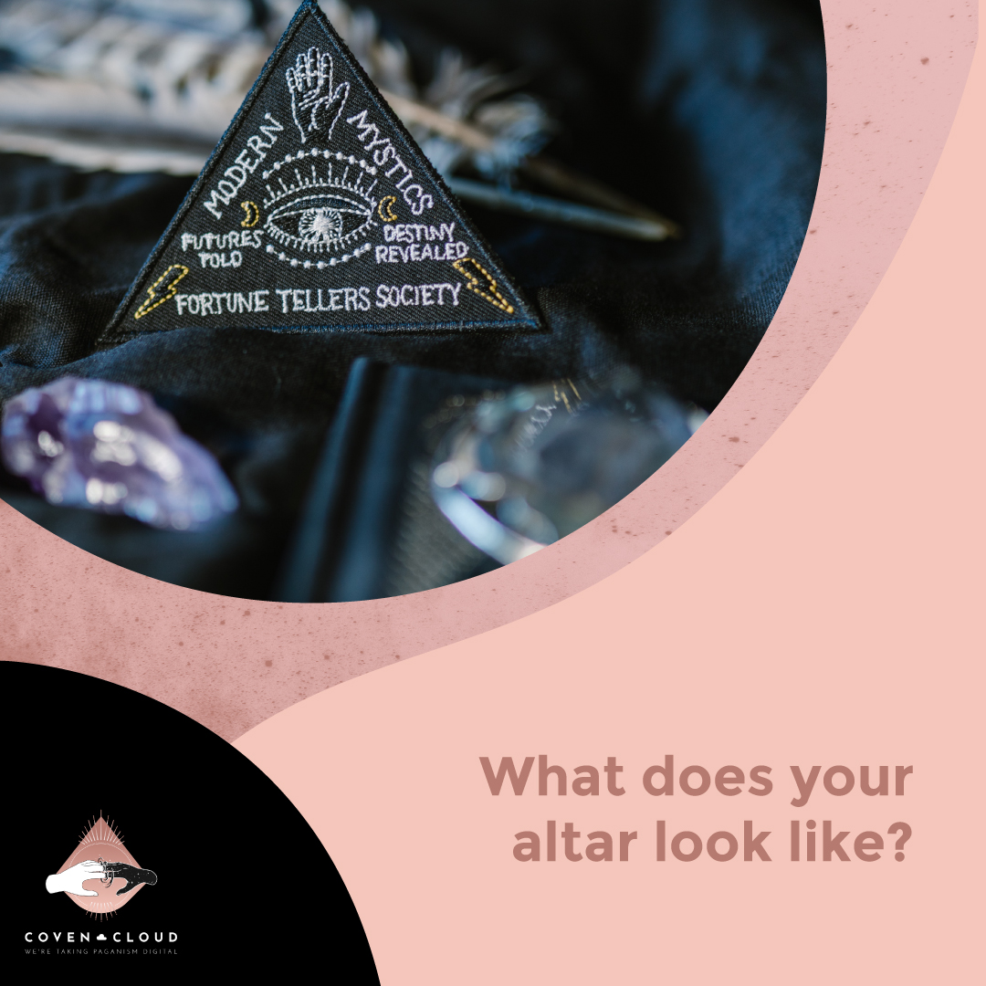 CovenCloud's tweet image. What does your altar look like? Is it full of crystals? Herbs? Do you have a personal cauldron that you use for your energy work? Share your setup on The Coven Cloud and find your coven! ~ The Coven Cloud SM Team 

 #inclusivemagic