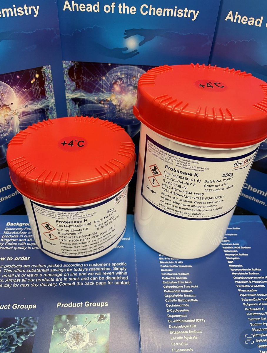 Did you know Discovery can offer 1-1000g #ProteinaseK from stock. Check out our special prices #genomics #proteomics #covid19
