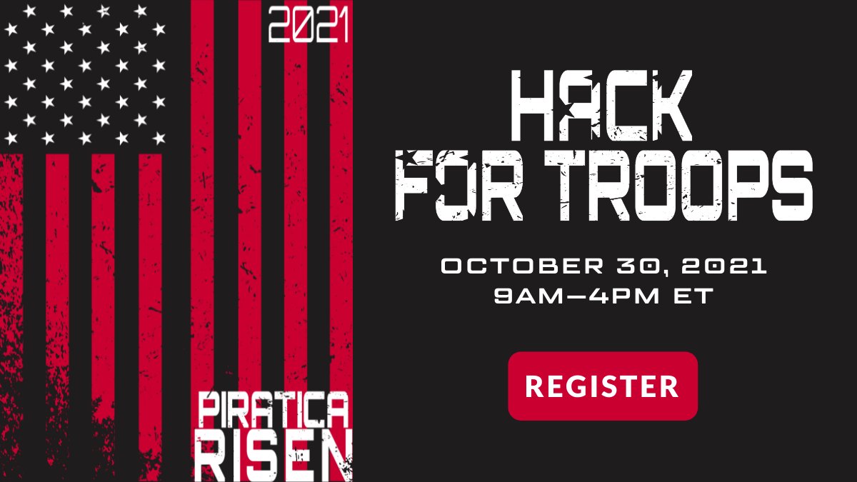 KATZCYLLC's tweet photo. PLAY | WATCH | SPONSOR | DONATE to @TechForTroopsVA annual #CTF #fundraising event #HackForTroops - Sat, Oct 30. Help in-need #veterans and children of veterans with affordable refurbished computers, training and networking. https://t.co/fSQ7Gt9z79 #cyber #cybersecurity https://t.co/Tjk3JKbcIO