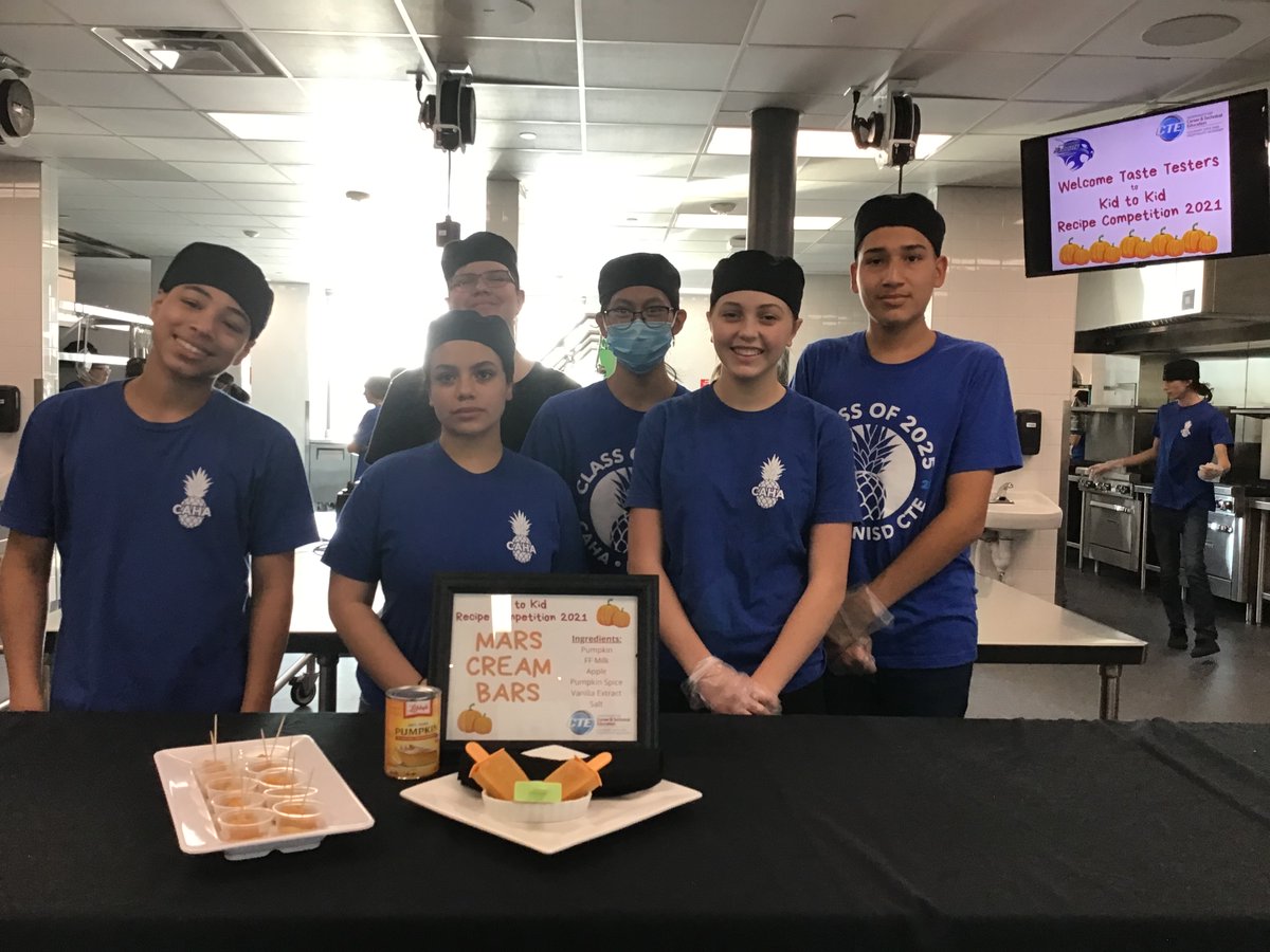 ByronNelsonCAHA's tweet photo. Congratulations to our three teams moving forward to earn a spot in Medical City: Kid to Kid’s recipe book.
#MarsCreamBars #SunBites #OzoneLayer #2025CAHA 
@ByronNelsonHigh
 
@NisdCTE https://t.co/RvSrj55aY2