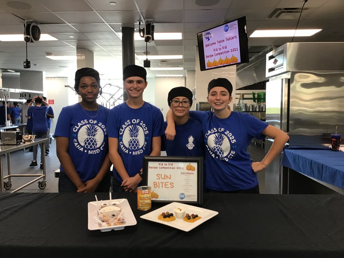 ByronNelsonCAHA's tweet photo. Congratulations to our three teams moving forward to earn a spot in Medical City: Kid to Kid’s recipe book.
#MarsCreamBars #SunBites #OzoneLayer #2025CAHA 
@ByronNelsonHigh
 
@NisdCTE https://t.co/RvSrj55aY2
