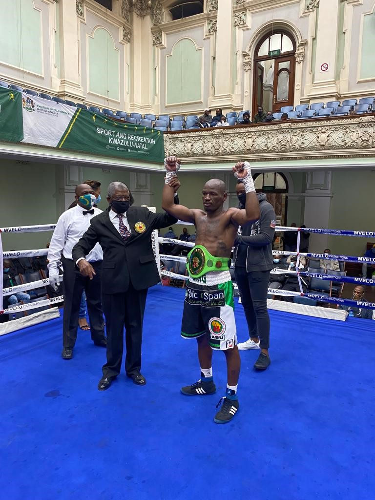 AbuBoxing's tweet image. The ABU SADC Junior Welterweight title took place at the Pietermaritzburg city hall on the 24/10/2021.
Marcus Lebogo bulldozed and stamped his authority in the fight. Marcus Lebogo was crowned the new ABU SADC regional champion by a unanimous points decision