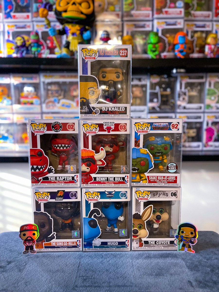 PPophunter's tweet photo. This weekend Pick Ups Courtesy of @boobtubetoys
๐คฉ๐ฅ ๐ฅ๐ฅ๐ฅ #djkhaled #nbamascots #bennythebull #theraptor #thesunsgorilla #hugo #thecoyote #snakemanatarms #myfunkostory #funaticofthemonth @funko @Suns @Raptors @chicagobulls @spurs @hornets @djkhaled https://t.co/sEw1lQjRV1