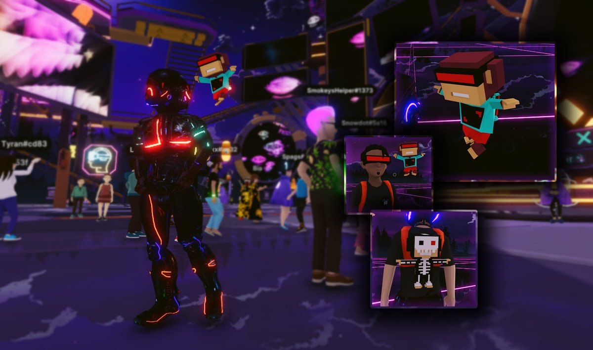 mikashi's tweet photo. the Metaverse is EXPLODING! 🚀🚀🚀

hop in and stand out from the crowd... i am giving away 1x VR and 5x Backpack @decentraland NFT wearables by @Apes3D!

follow+like+retweet to enter; 6 winners will be announced in 48 hours! LFG!!! 🐵🐵🐵 https://t.co/bU2k25v40G