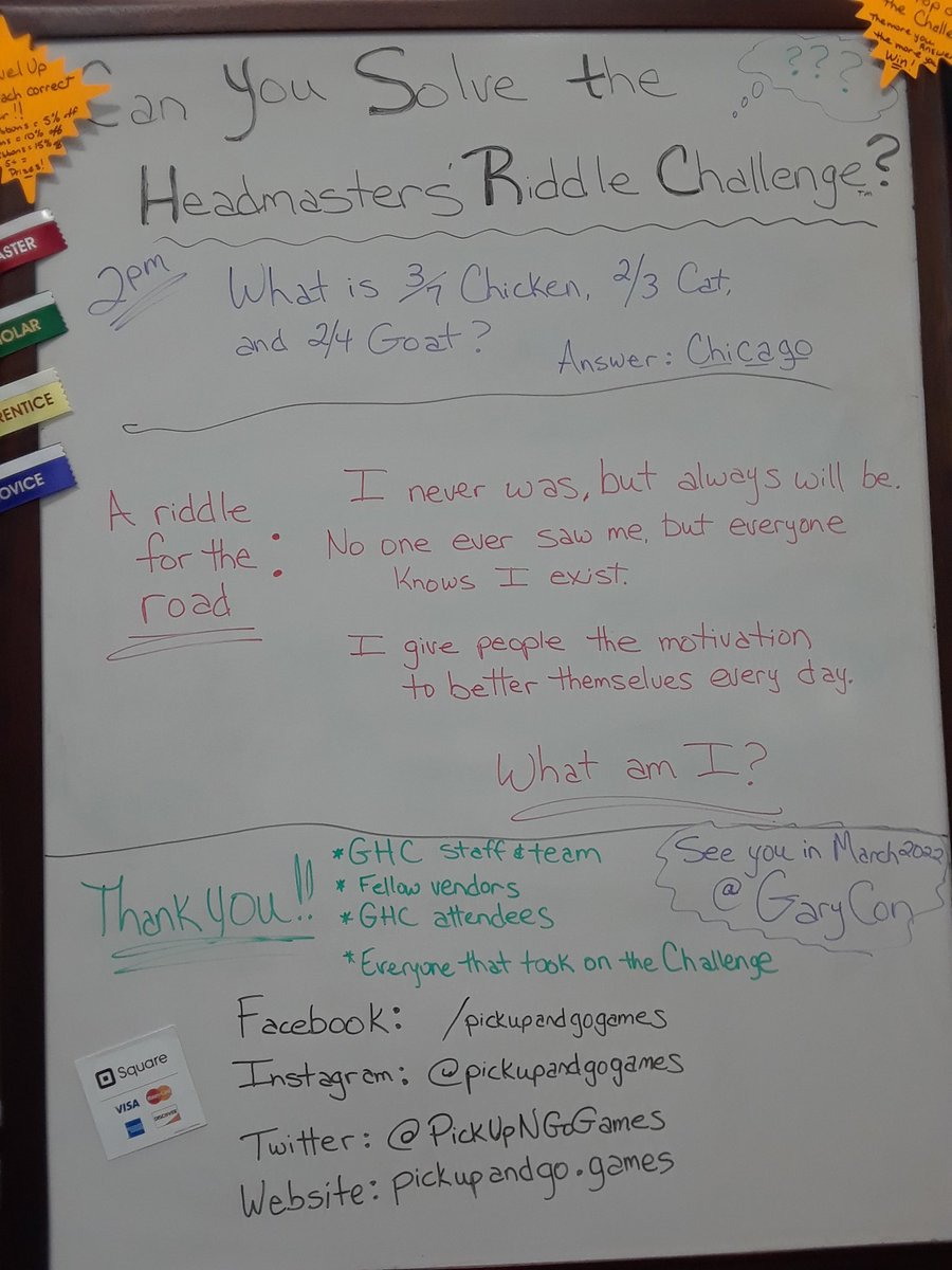 PickUpNGoGames's tweet photo. THANK YOU @GameholeCon ! After 2yrs away, this week has felt like coming home, &amp; what a homecoming it was! The memories of this week will warm us thru the chilly winter until we meet again at @GaryCon in March. The Headmasters shall return! Will you be ready?
#gamingisforeveryone https://t.co/OsM9ew29pt