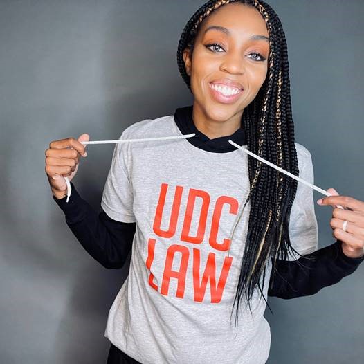 UDCLaw's tweet photo. @ReneeMontgomery is sporting #UDCLaw apparel and showing pride for DC's only public law school’s outstanding commitment to public interest, diversity and justice. Join her and the @AtlantaDream team at this year’s #UDCLawGala. Buy your tickets >>> https://t.co/yNOXSmFnuA. https://t.co/IaVS4Jg0uG