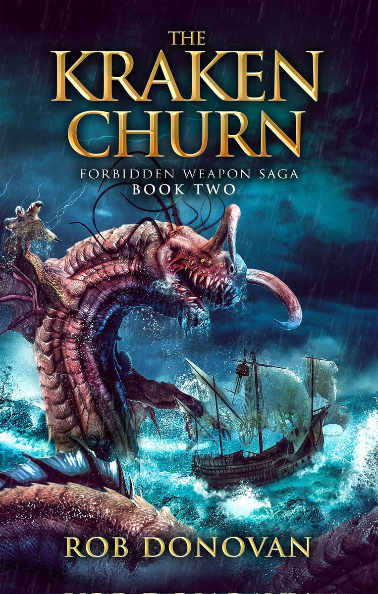 Snikt5's tweet image. I am delighted to reveal the cover of, &quot;The Kraken Churn&quot; book 2 in the Forbidden Saga coming soon. #amwriting #fantasybooks #booktok