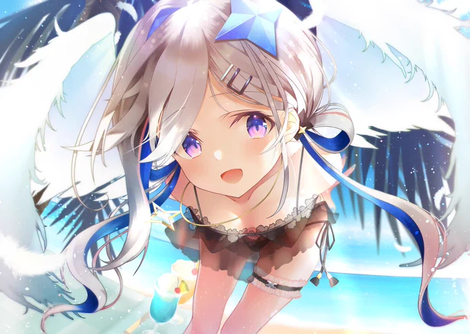 #今年も残りわずかなので今年一番伸びた絵を貼る見た絵描きさんも強制でやる 
水着かなたそちゃんでした💫!!! 