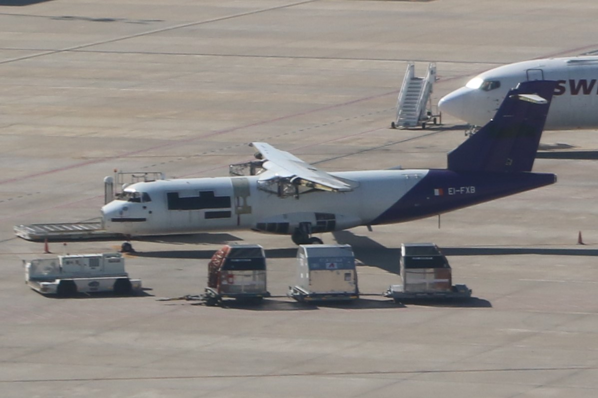 This #ATR42 #EIFXB is no longer delivering packages for #FedEx. It is stored at #MAD #LEMD losing parts bit by bit. #AvGeek #aviationphotography #planespotting