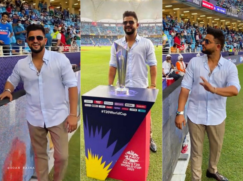 CricVignesh's tweet photo. Win or Loose,  Cricket is Entertainment to ours. And I Really Am Happy To See My God @ImRaina On Ground 😍😍💛💛🔥🔥 @IPL @IPLFantasy @ChennaiIPL @CSKFansOfficial @trendRaina @trendRaina3 @SureshRaina_WB @CultRaina #INDvPAK #Cricket #BleedBlue #indiaVsPakistan #IndianCricketTeam https://t.co/XvQAfMPe0b
