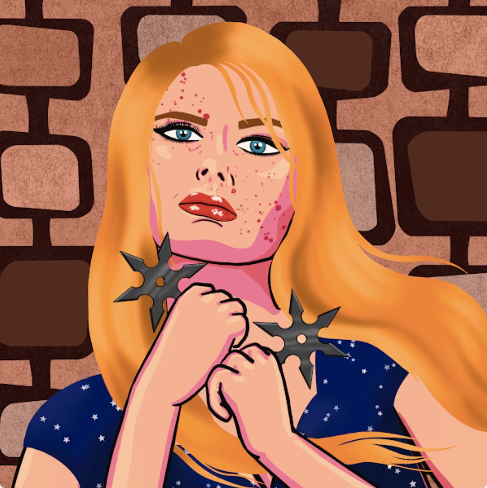 LukeCryptwalker's tweet photo. Loving the #WomenAndWeapons collection. Awesome art &amp; for a good cause - the artist donated 25 ETH from the mint to the Malala fund. https://t.co/ZUA8xV07iS