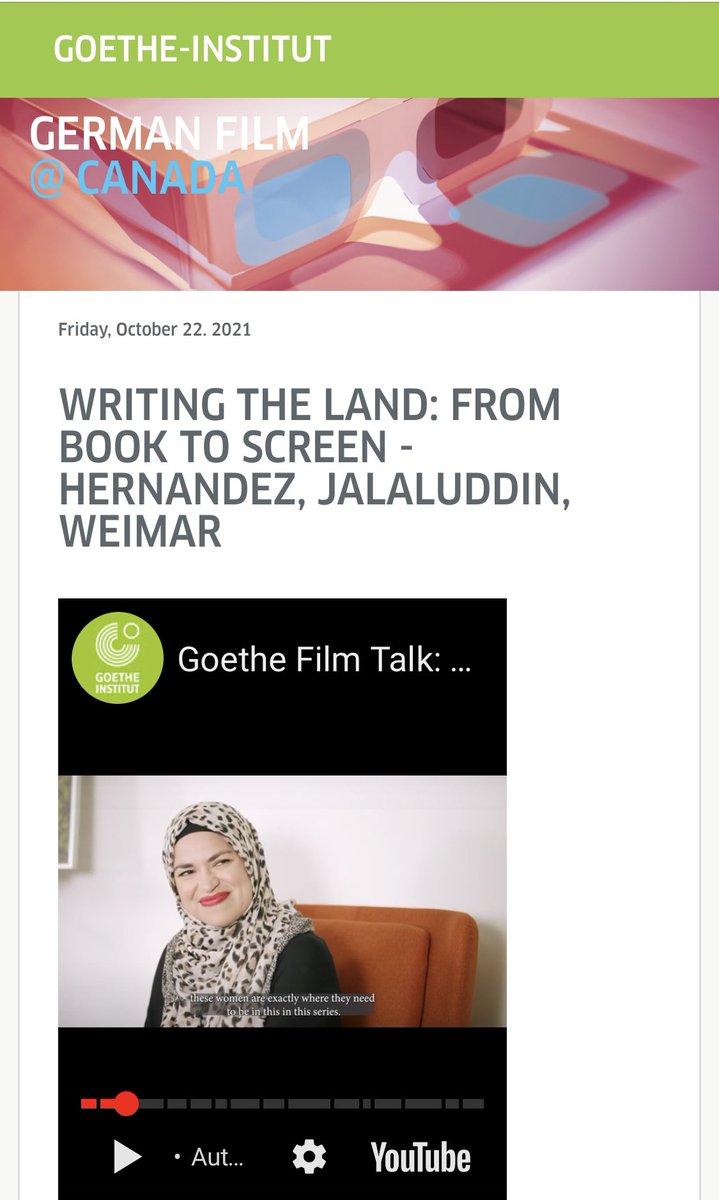 Jutta Brendemuhl (@juttabrendemuhl) on Twitter photo For German Film @ Canada, I spoke to filmmaker <a href="/StephWeimar/">Stephanie Weimar</a> & authors (& film creatives) @theloudlady & <a href="/UzmaWrites/">Uzma Jalaluddin</a>, who together worked on the #CanLit #doc series Writing the Land, now <a href="/cbcgem/">CBC Gem</a> for <a href="/CFbm2021/">Canada GoH FBM 2021</a>: ▶️ bit.ly/1uCemEB #dystopia #diaspora #counternarratives 📚📺 For German Film @ Canada, I spoke to filmmaker <a href="/StephWeimar/">Stephanie Weimar</a> & authors (& film creatives) @theloudlady & <a href="/UzmaWrites/">Uzma Jalaluddin</a>, who together worked on the #CanLit #doc series Writing the Land, now <a href="/cbcgem/">CBC Gem</a> for <a href="/CFbm2021/">Canada GoH FBM 2021</a>: ▶️ bit.ly/1uCemEB #dystopia #diaspora #counternarratives 📚📺