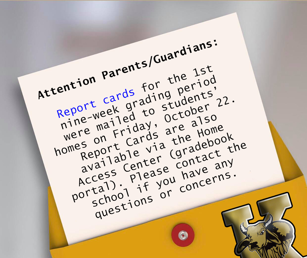 GoMightyBrahmas's tweet photo. Attention KISD Parents/Guardians: #ReportCards for the 1st nine-week grading period were mailed to students’ homes on Friday, October 22. Please contact the school if you have any questions or concerns. #KISDUnited #TogetherAgain #SafelyLearningTogether #BrahmaStrong @PerezCissy https://t.co/vLPupwIeXo