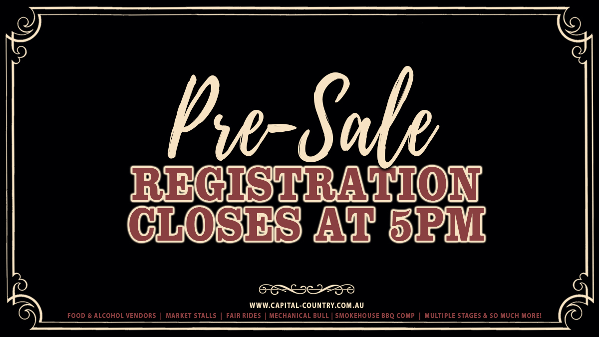ACTCountry's tweet photo. We heard you LOUD &amp; CLEAR! 🤠
Our Pre-Sale Ticket allocation got smashed within an hour of our post on FB last night so we have opened registration until 5pm today 🎟
If you want the FIRST opportunity to grab tickets, register through our website 📲
https://t.co/oezSZJFgxo https://t.co/xMsKe0zy2w
